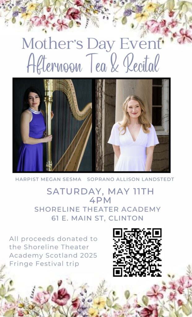 A mother's day afternoon tea with harpist and soloist concert